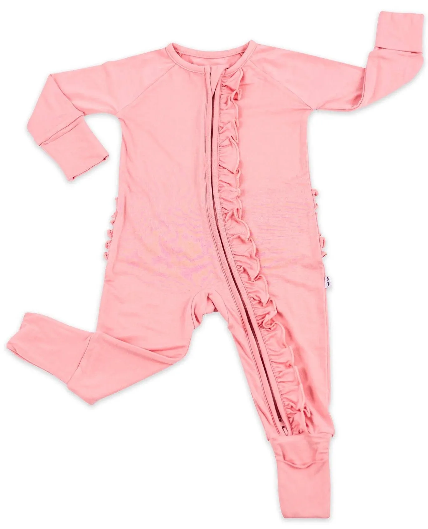 Little Sleepies Petal w/Ruffles Convertible Romper/Sleeper