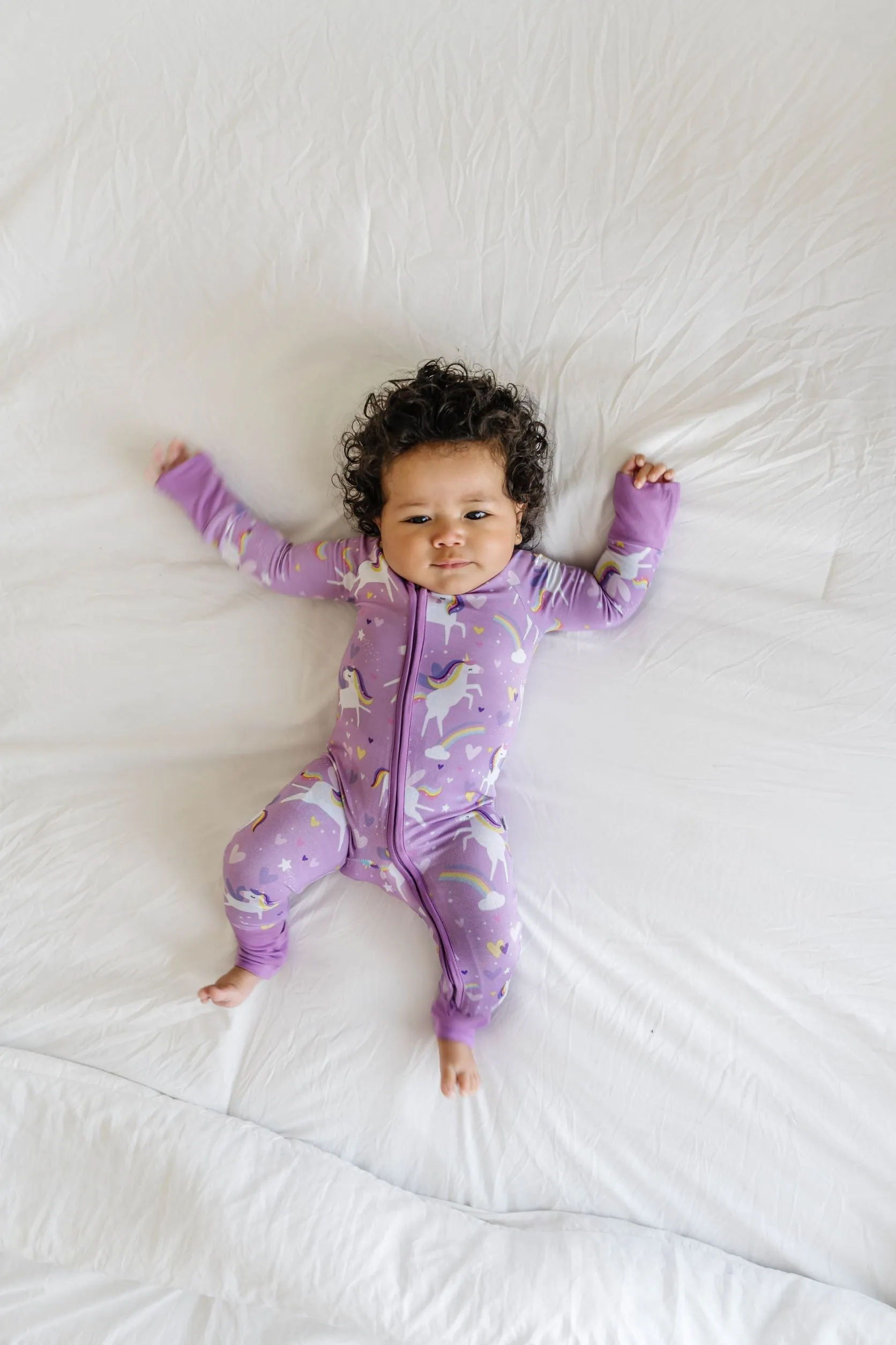 Little Sleepies Sienna's Unicorns Convertible Romper/Sleeper