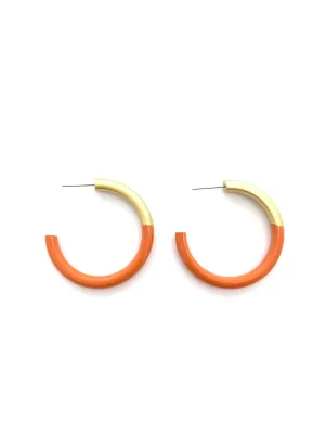 LIZ Med Hoops in Burnt Orange