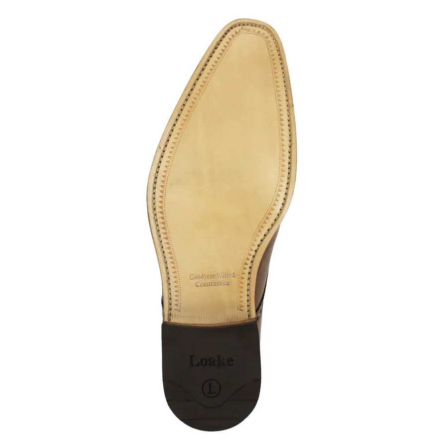 Loake - Foley CD Semi-Brogue Derby Shoes in Hazelnut