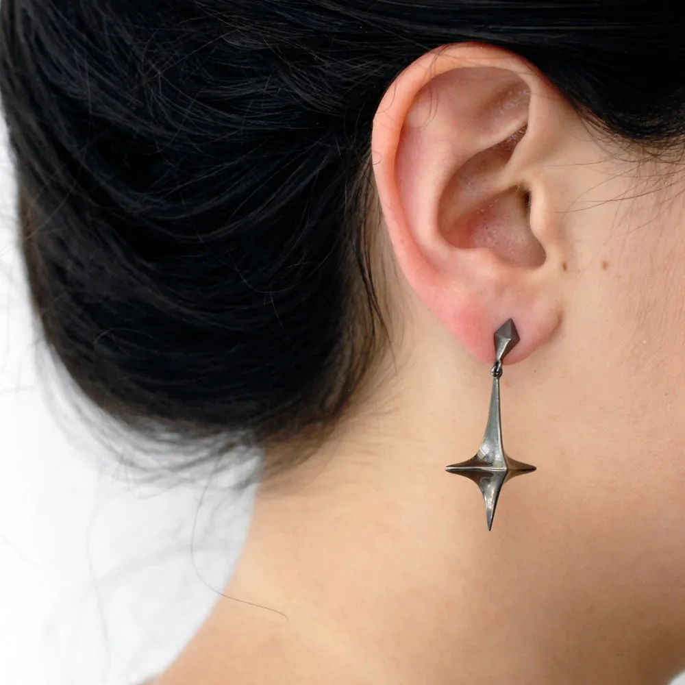 long lis dangle earrings