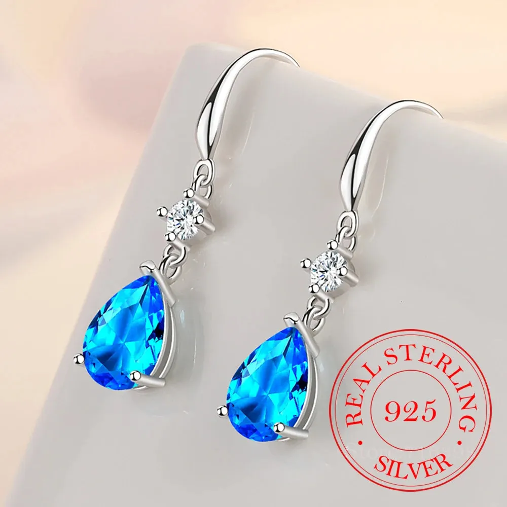 Long Tassel Crystal Oval Drop Earring