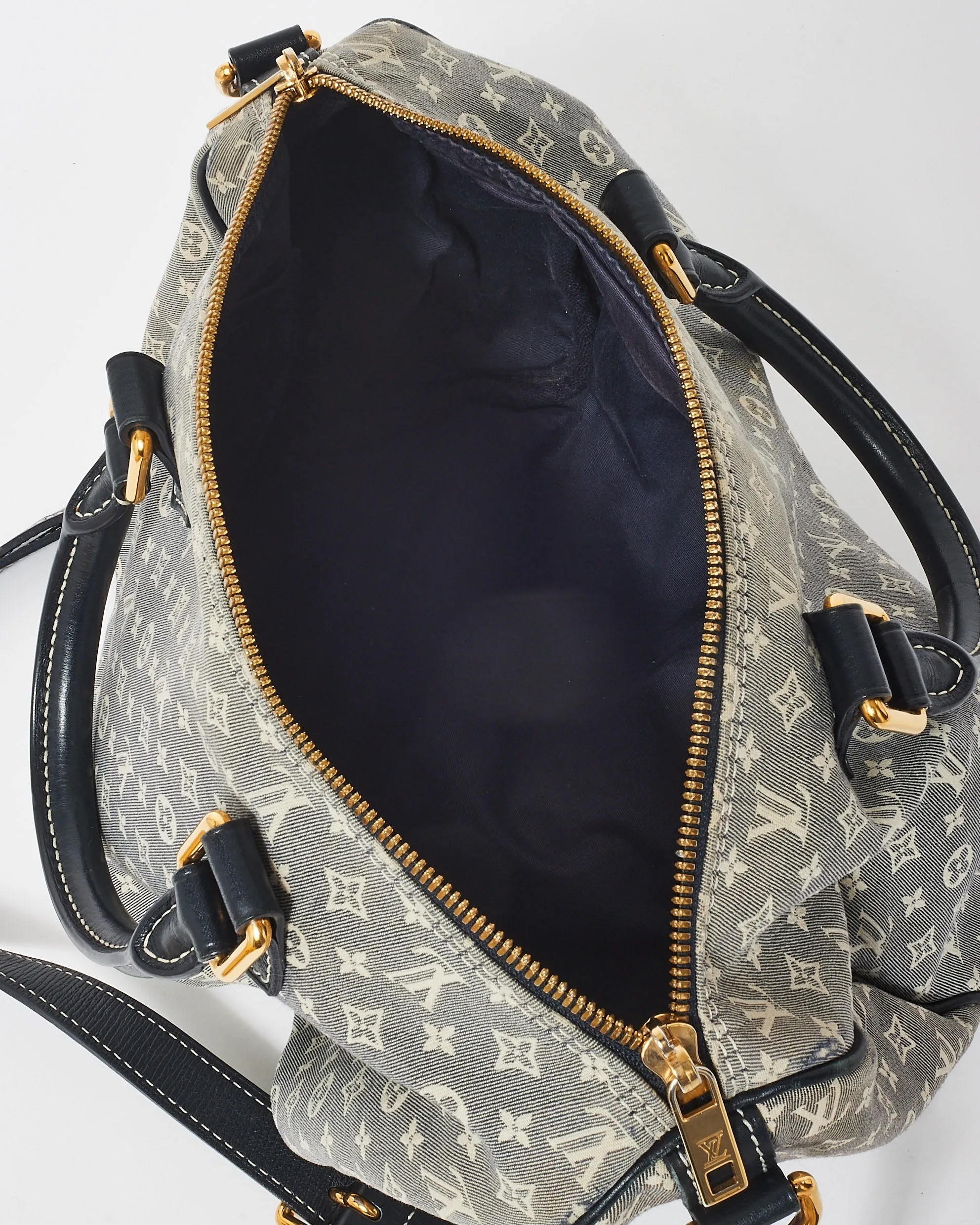 Louis Vuitton Blue Monogram Canvas Mini Lin Speedy 30 Bandoulière Bag