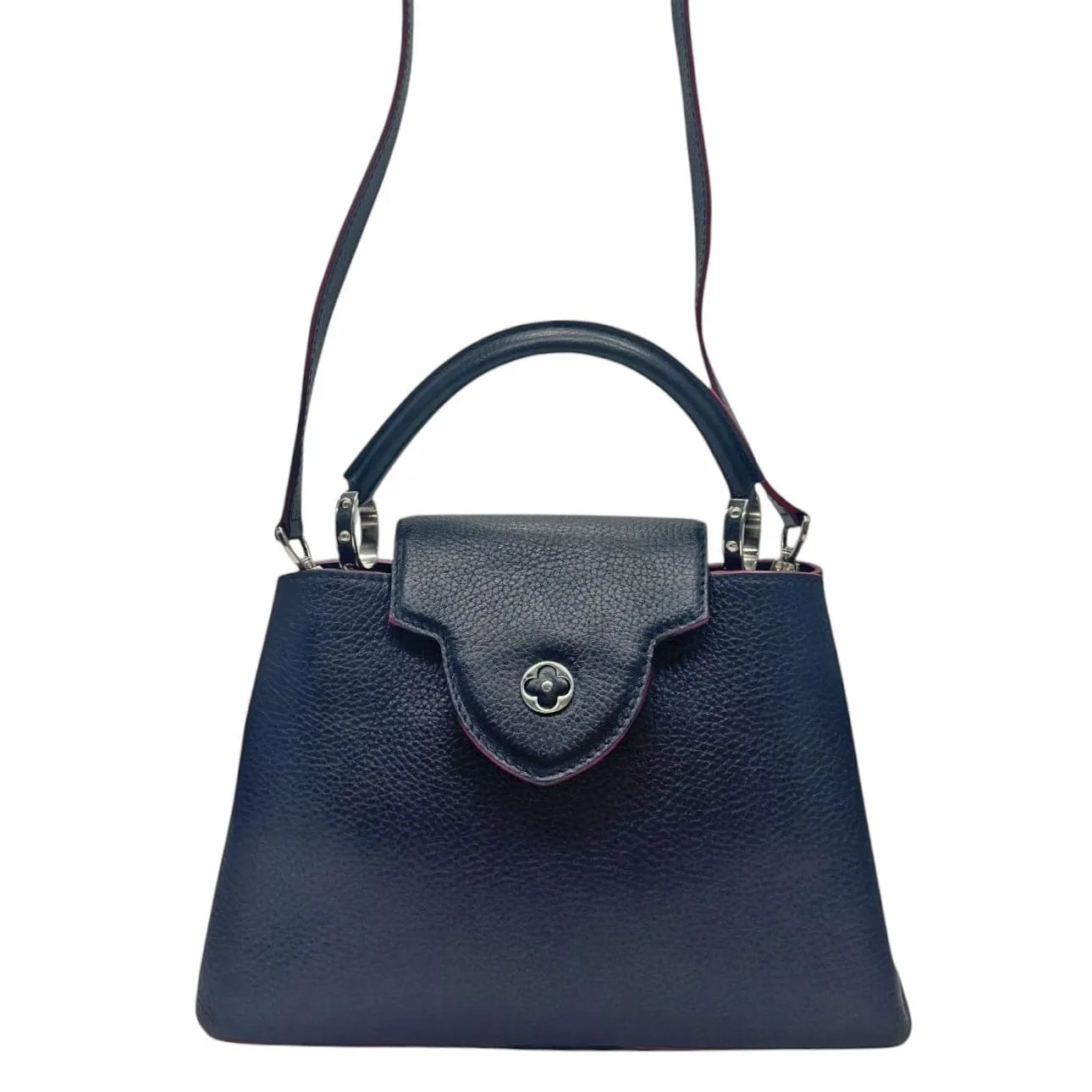 LOUIS VUITTON Capucines BB 2-Way Handle Bag - Black & Fuschia