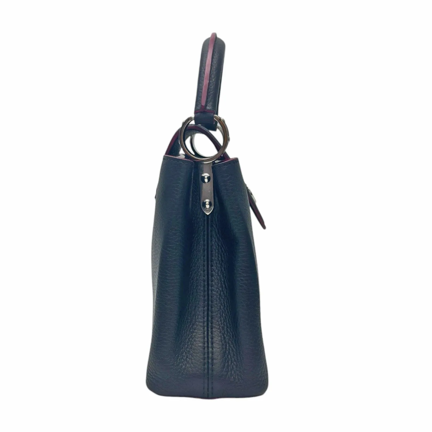 LOUIS VUITTON Capucines BB 2-Way Handle Bag - Black & Fuschia