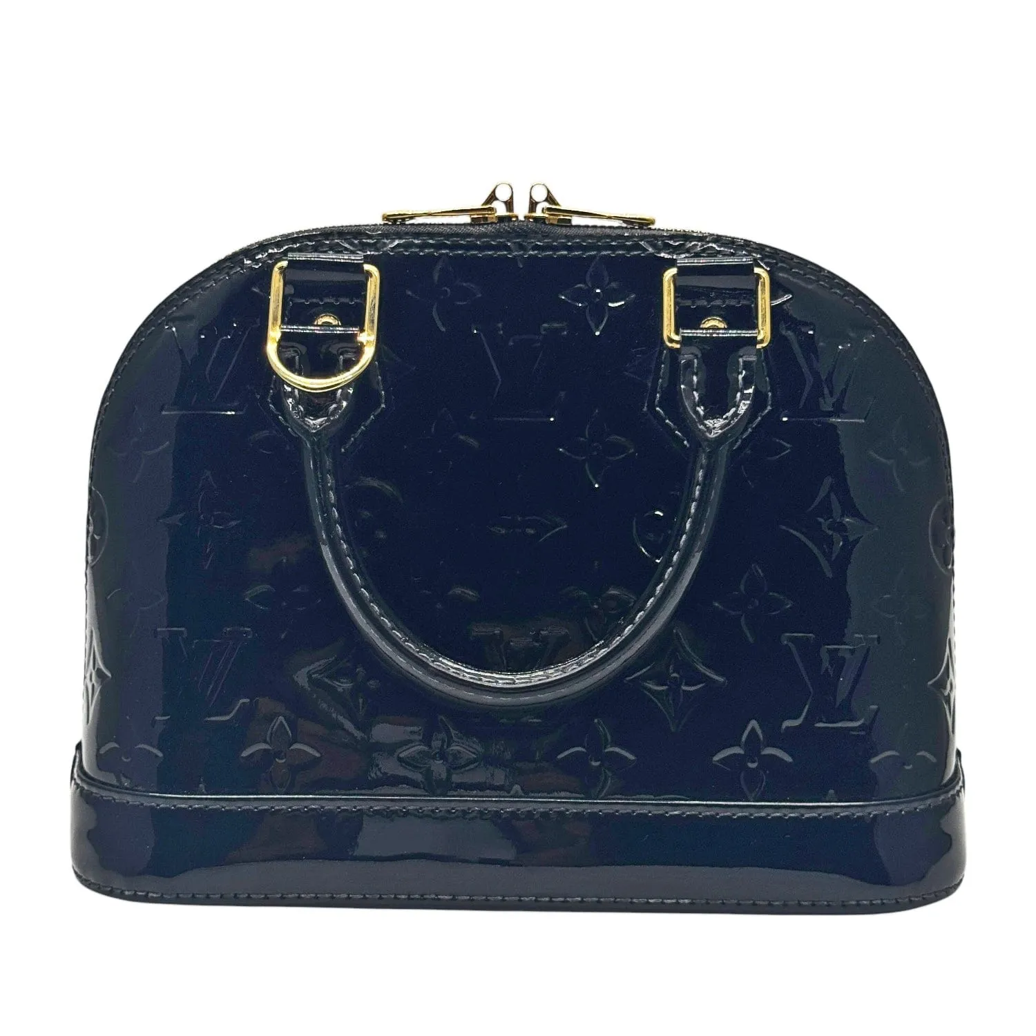 LOUIS VUITTON Monogram Vernis Alma BB - Black