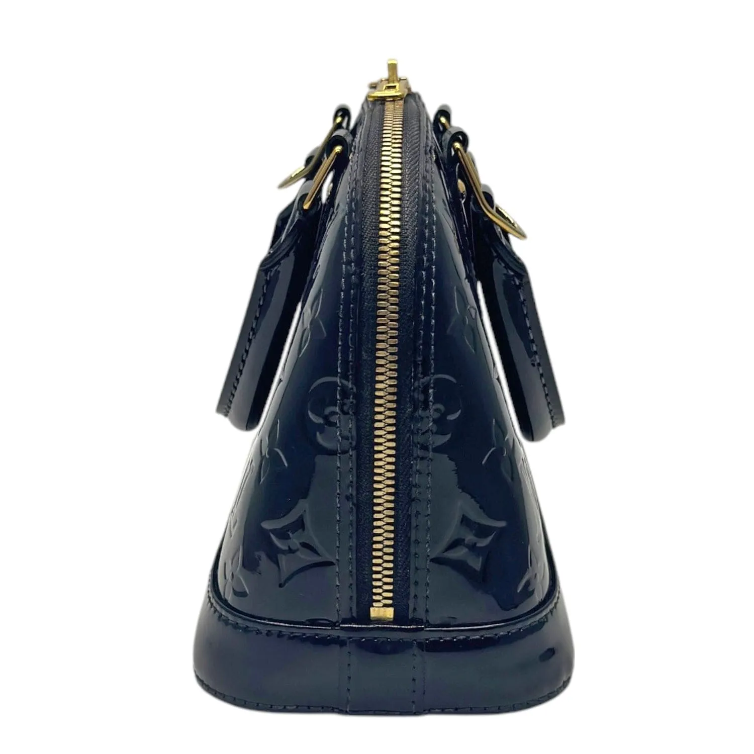 LOUIS VUITTON Monogram Vernis Alma BB - Black