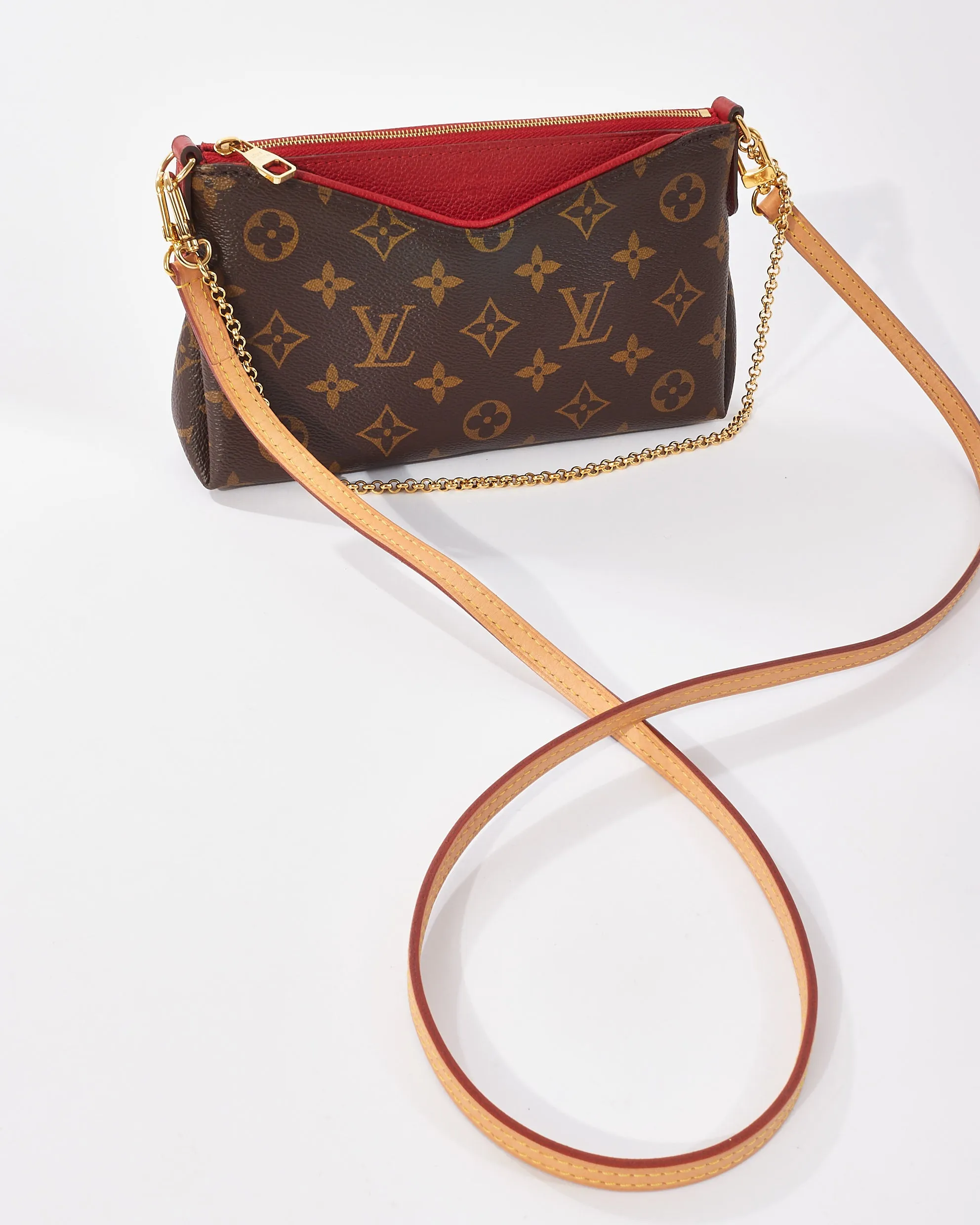 Louis Vuitton Red Monogram Canvas Pallas Crossbody Bag