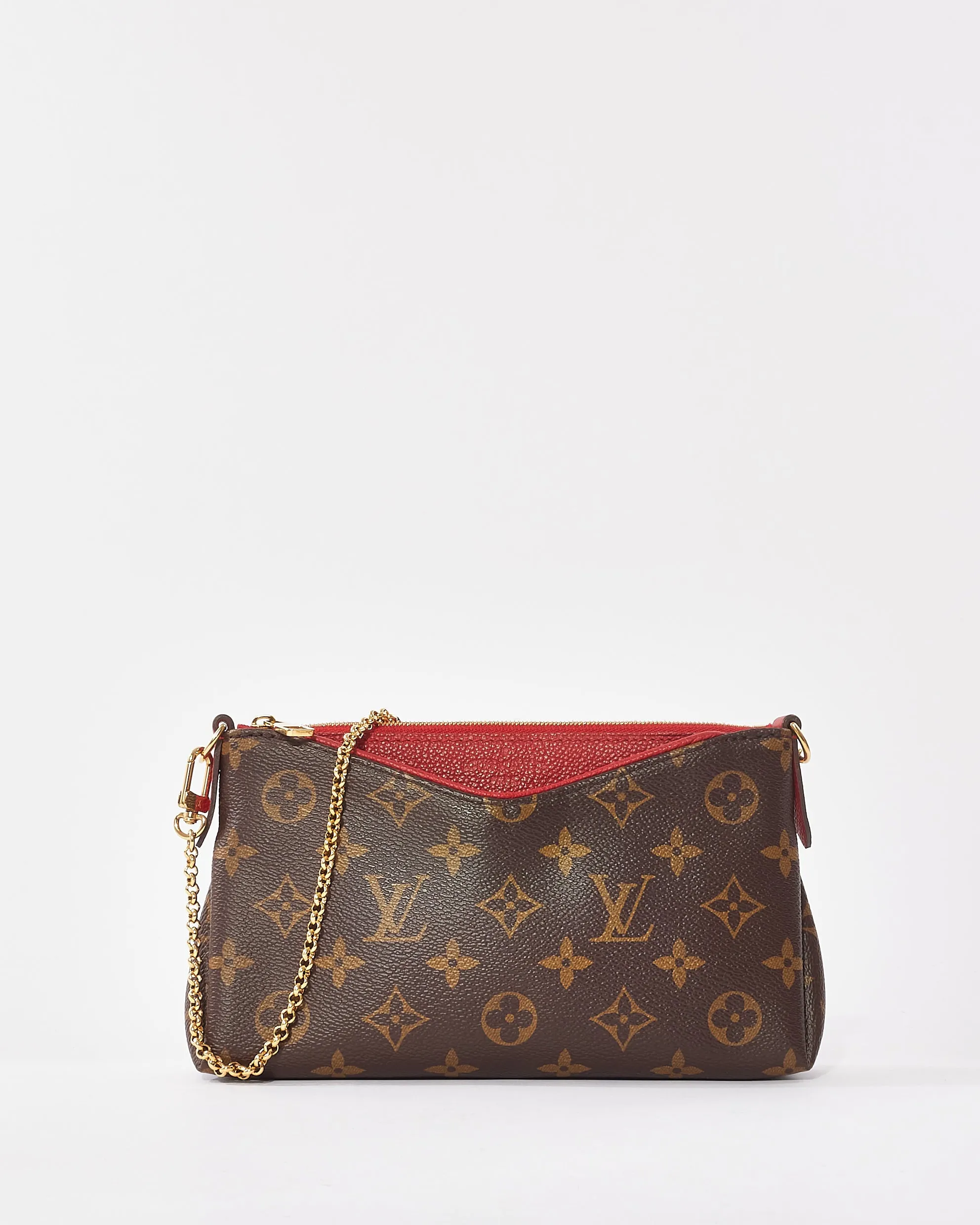 Louis Vuitton Red Monogram Canvas Pallas Crossbody Bag