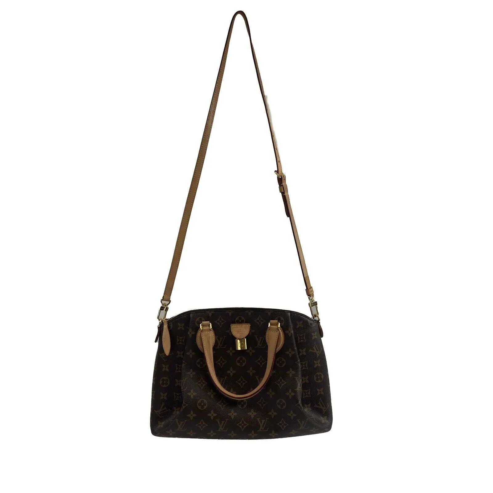 Louis Vuitton - Rivoli MM - Brown Monogram - Top Handle w/ Shoulder Strap