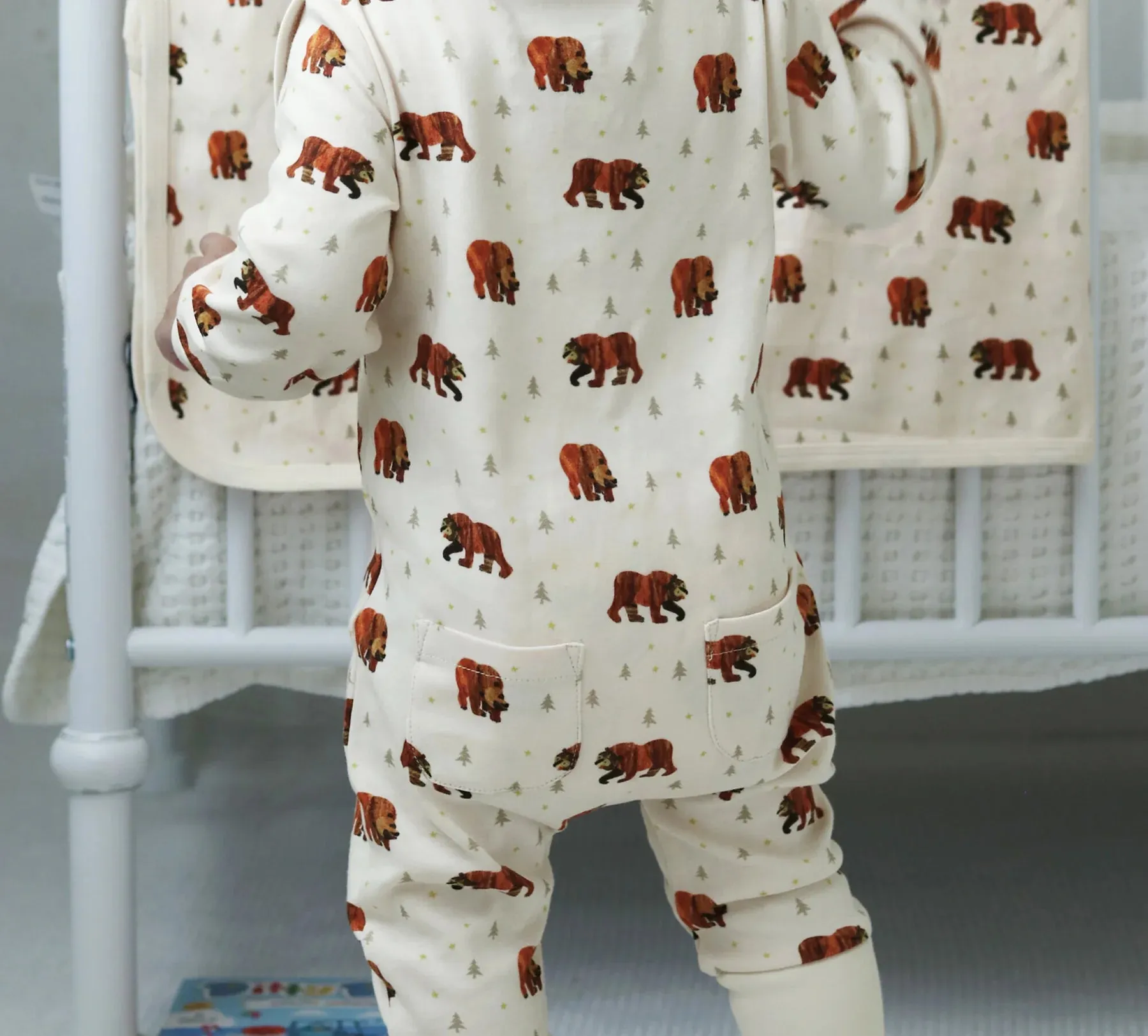 Lovedbaby - 2-Way Zipper Romper - Brown Bear