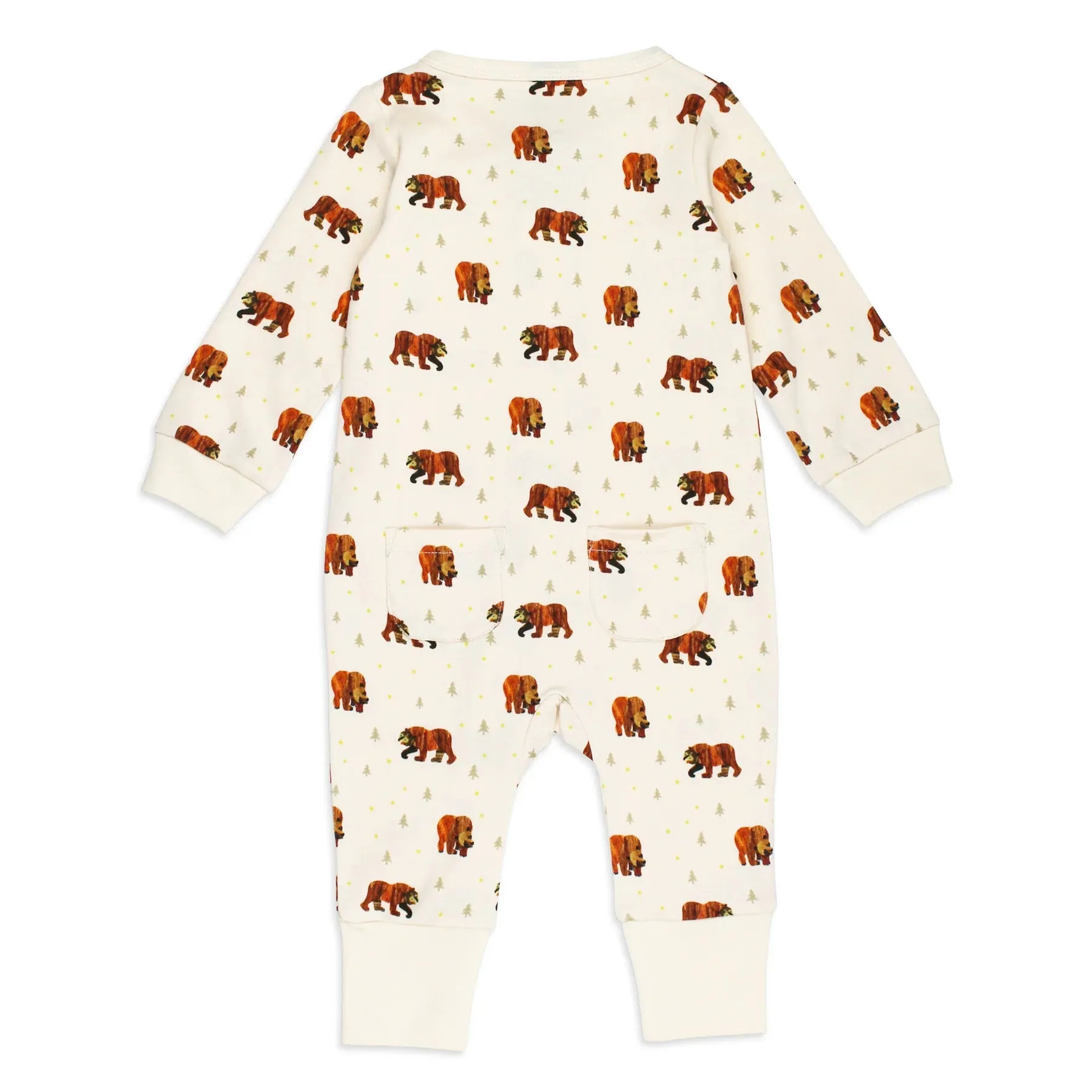 Lovedbaby - 2-Way Zipper Romper - Brown Bear