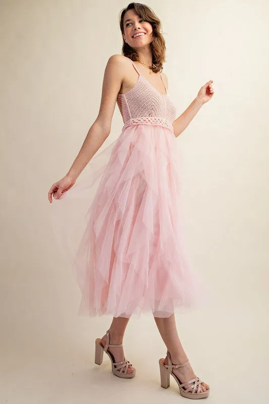 Lovely Crochet Tuelle Dress