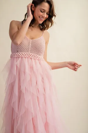 Lovely Crochet Tuelle Dress