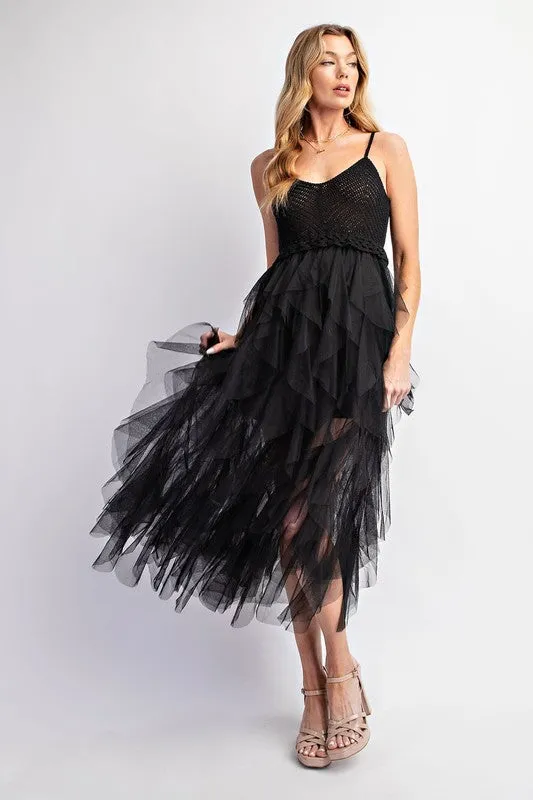 Lovely Crochet Tuelle Dress