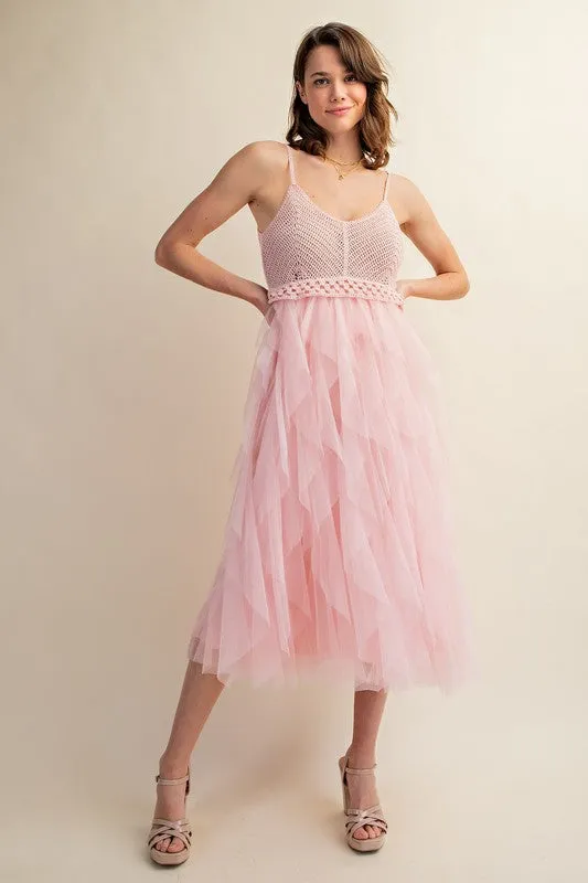 Lovely Crochet Tuelle Dress
