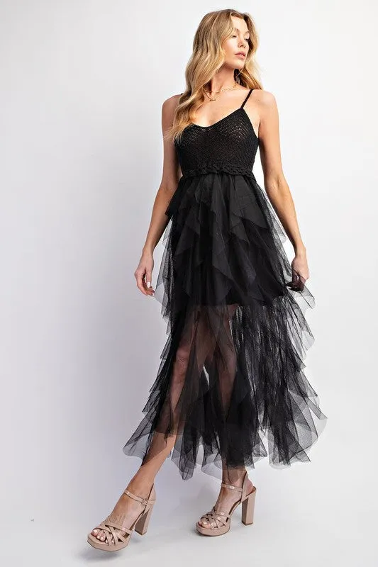 Lovely Crochet Tuelle Dress