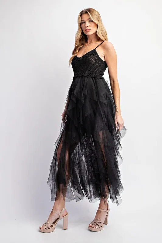 Lovely Crochet Tuelle Dress
