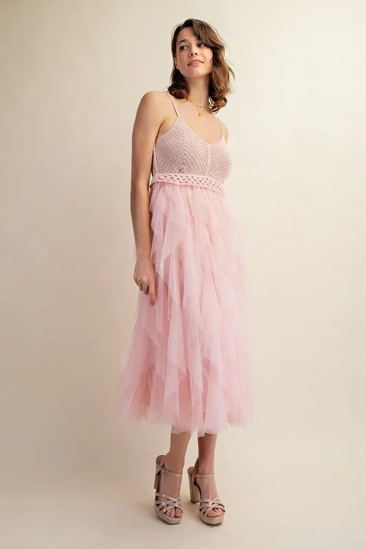 Lovely Crochet Tuelle Dress