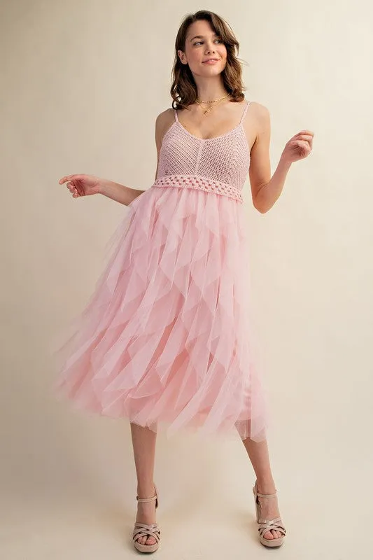 Lovely Crochet Tuelle Dress