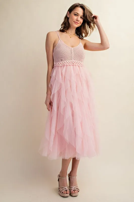 Lovely Crochet Tuelle Dress