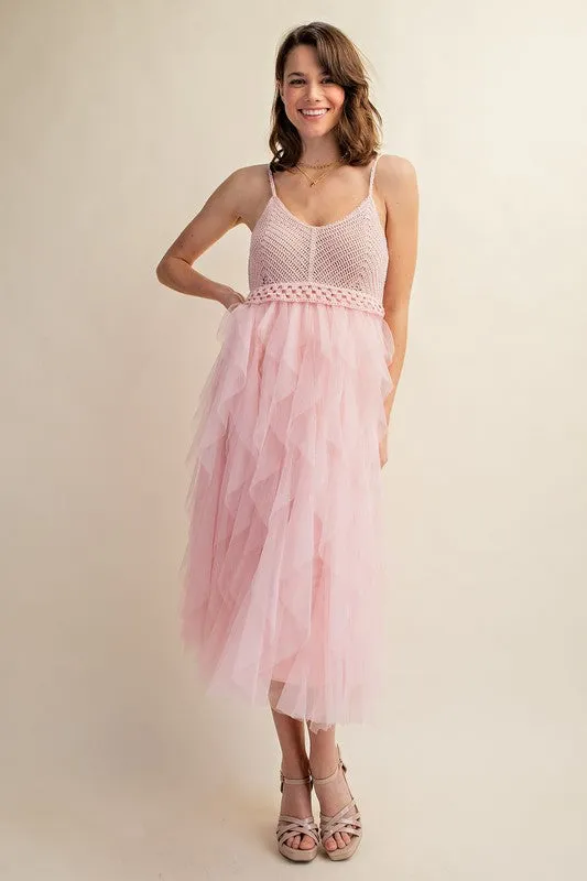 Lovely Crochet Tuelle Dress