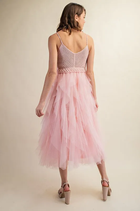 Lovely Crochet Tuelle Dress