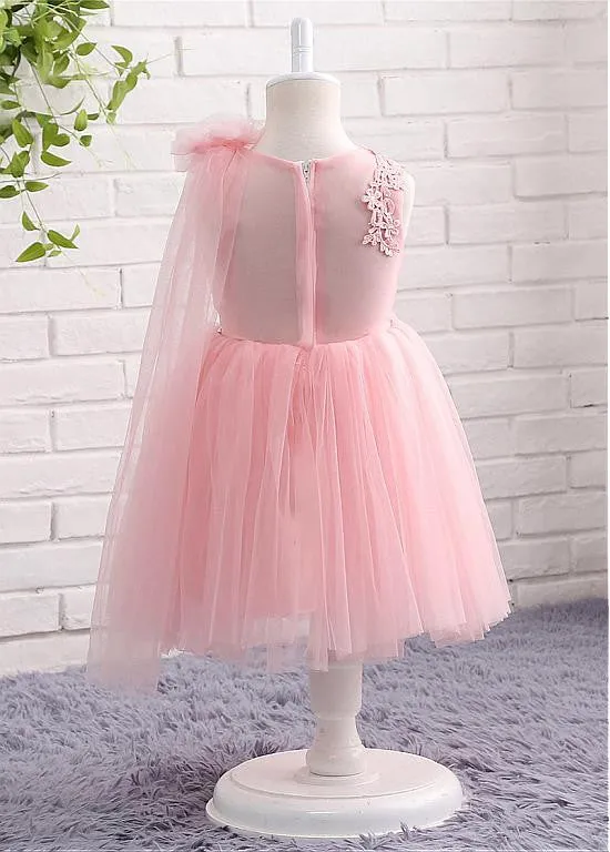Lovely Tulle Jewel Neckline Flower Girl Dresses Belt
