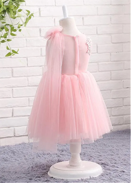 Lovely Tulle Jewel Neckline Flower Girl Dresses Belt