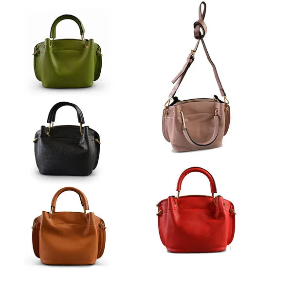 LUCY -  Blush Pink Vegan Leather Handbag & Crossbody Bag