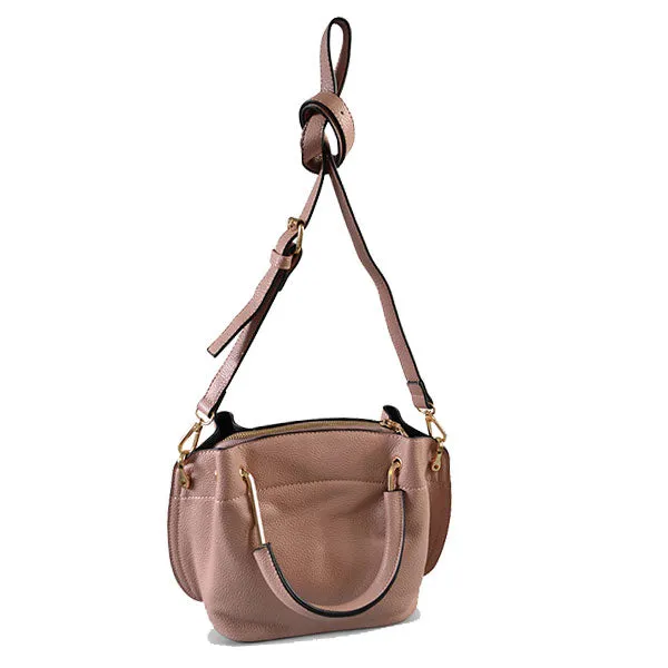 LUCY -  Blush Pink Vegan Leather Handbag & Crossbody Bag