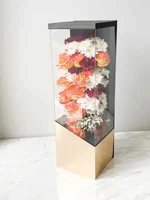 Luxury Acrylic Flower Box with Square Base
