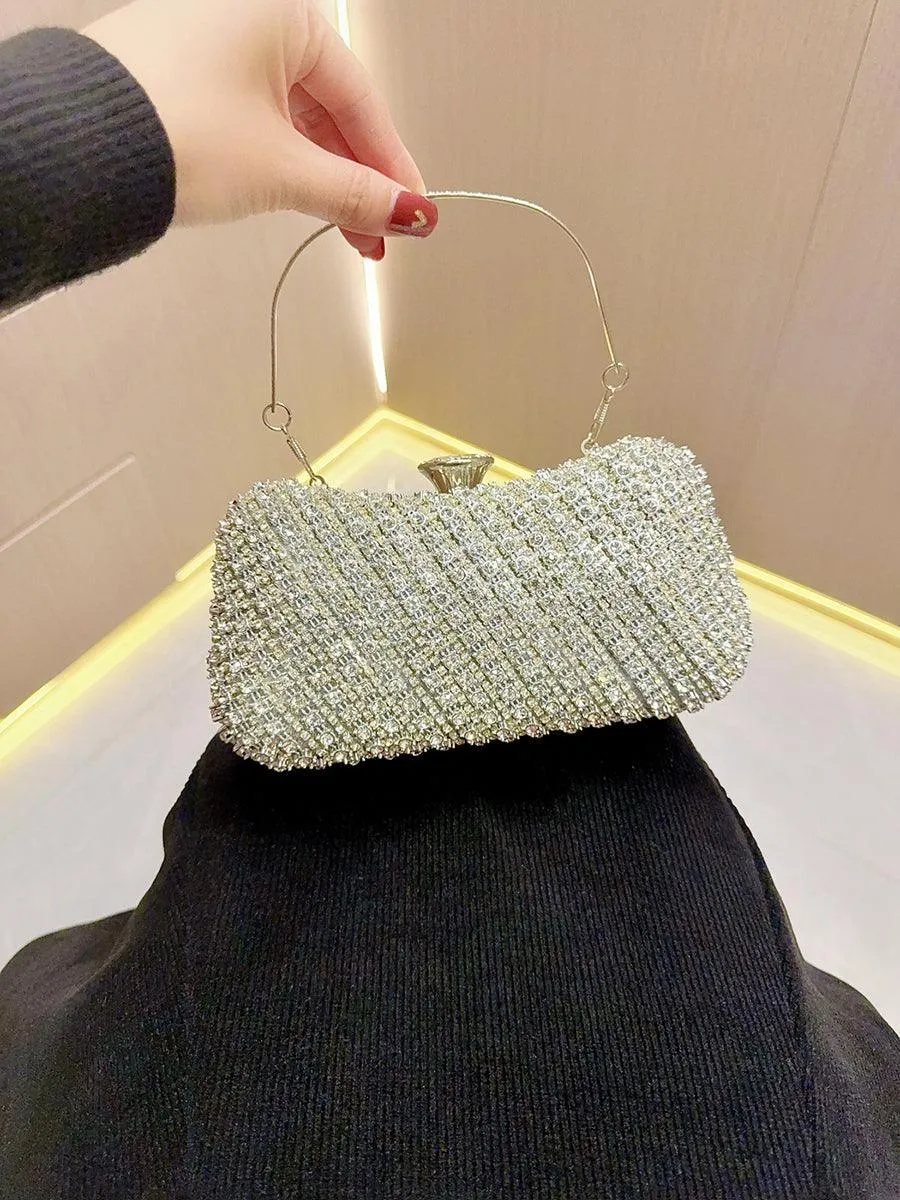 Luxury Diamond Metallic Handbag MNBF109