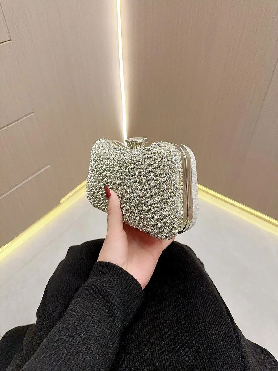 Luxury Diamond Metallic Handbag MNBF109
