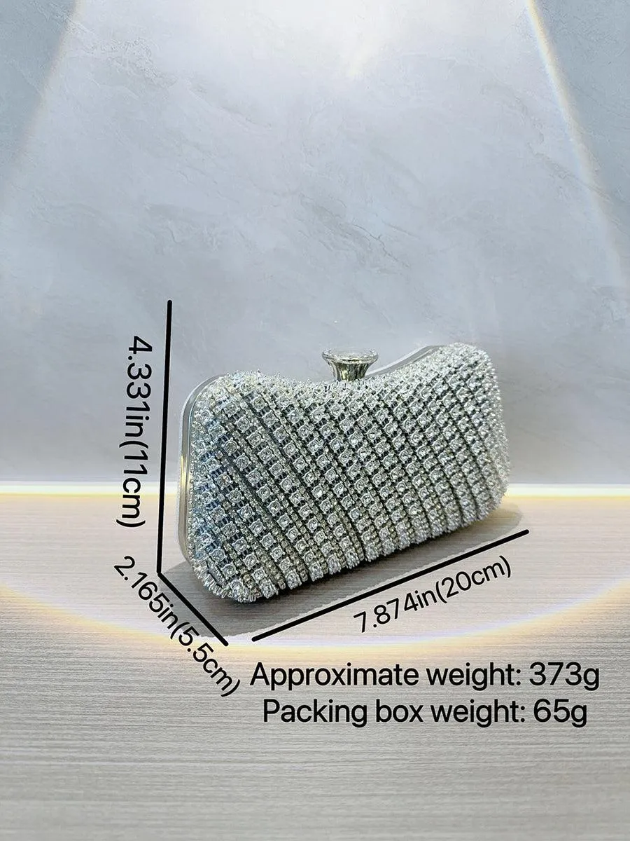 Luxury Diamond Metallic Handbag MNBF109
