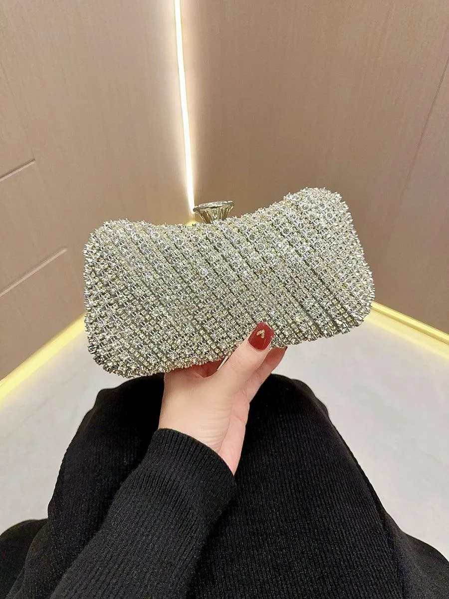 Luxury Diamond Metallic Handbag MNBF109
