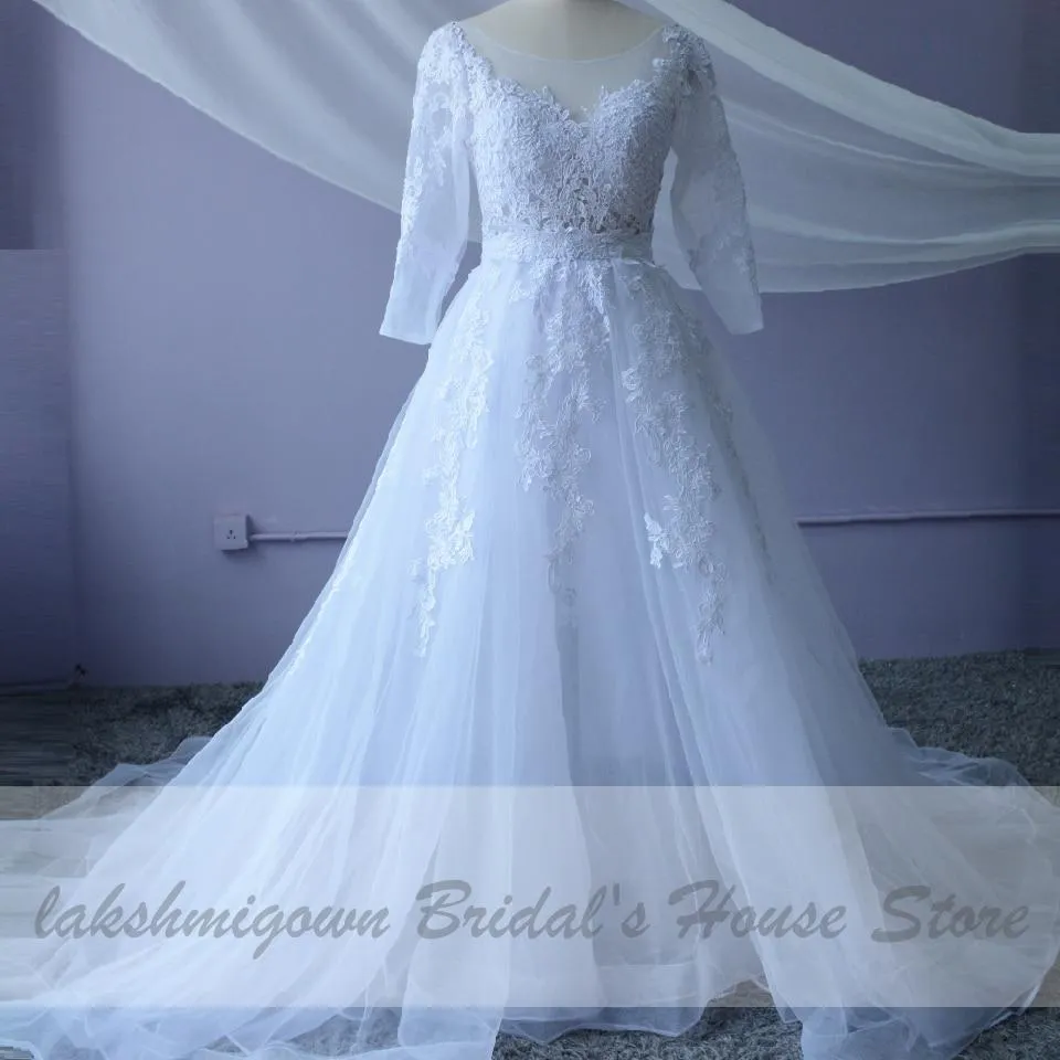 Luxury Flowers Wedding  Dresses Princess Bridal Dress Sweetheart