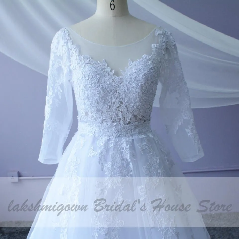 Luxury Flowers Wedding  Dresses Princess Bridal Dress Sweetheart