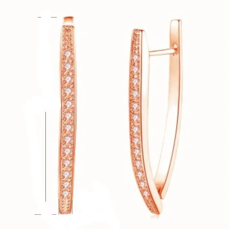 Luxury Hanging Gold Earrings for Women Wedding Jewelry