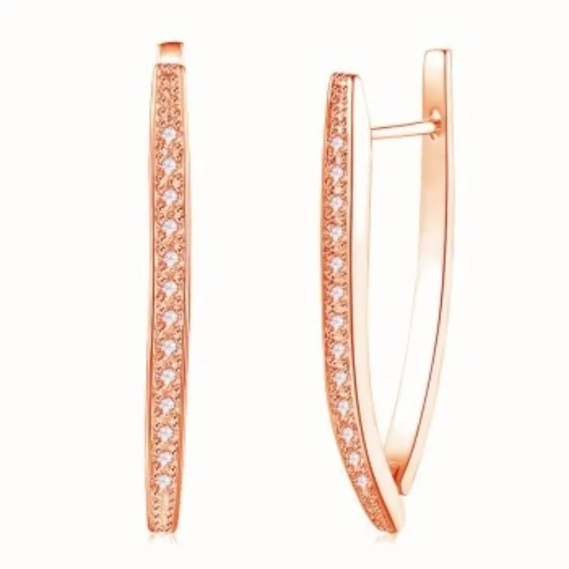 Luxury Hanging Gold Earrings for Women Wedding Jewelry