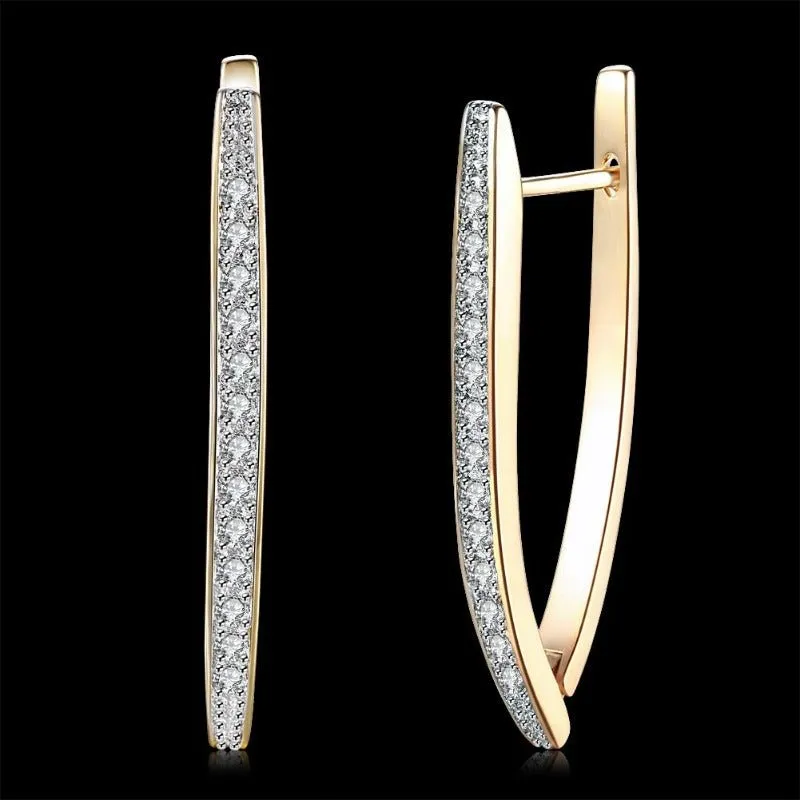 Luxury Hanging Gold Earrings for Women Wedding Jewelry