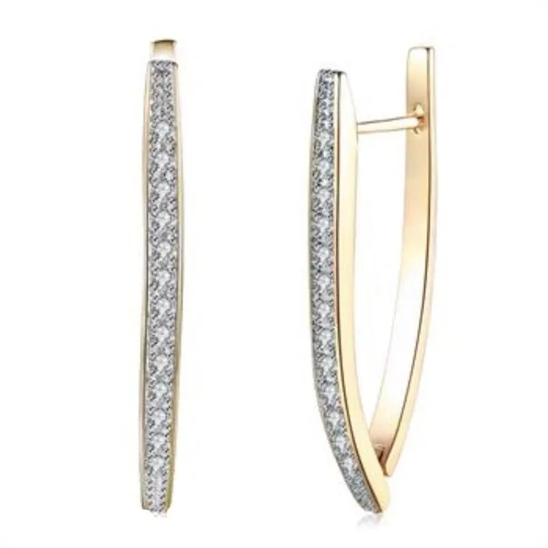 Luxury Hanging Gold Earrings for Women Wedding Jewelry