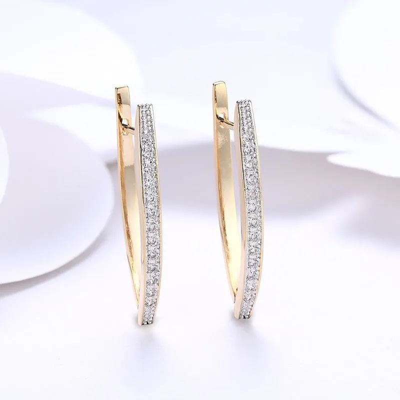 Luxury Hanging Gold Earrings for Women Wedding Jewelry