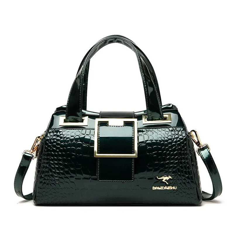 Luxury Pattern Leather Crossbody Shoulder Bag