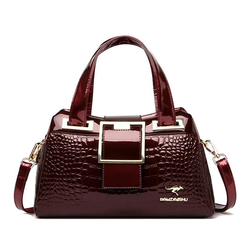 Luxury Pattern Leather Crossbody Shoulder Bag