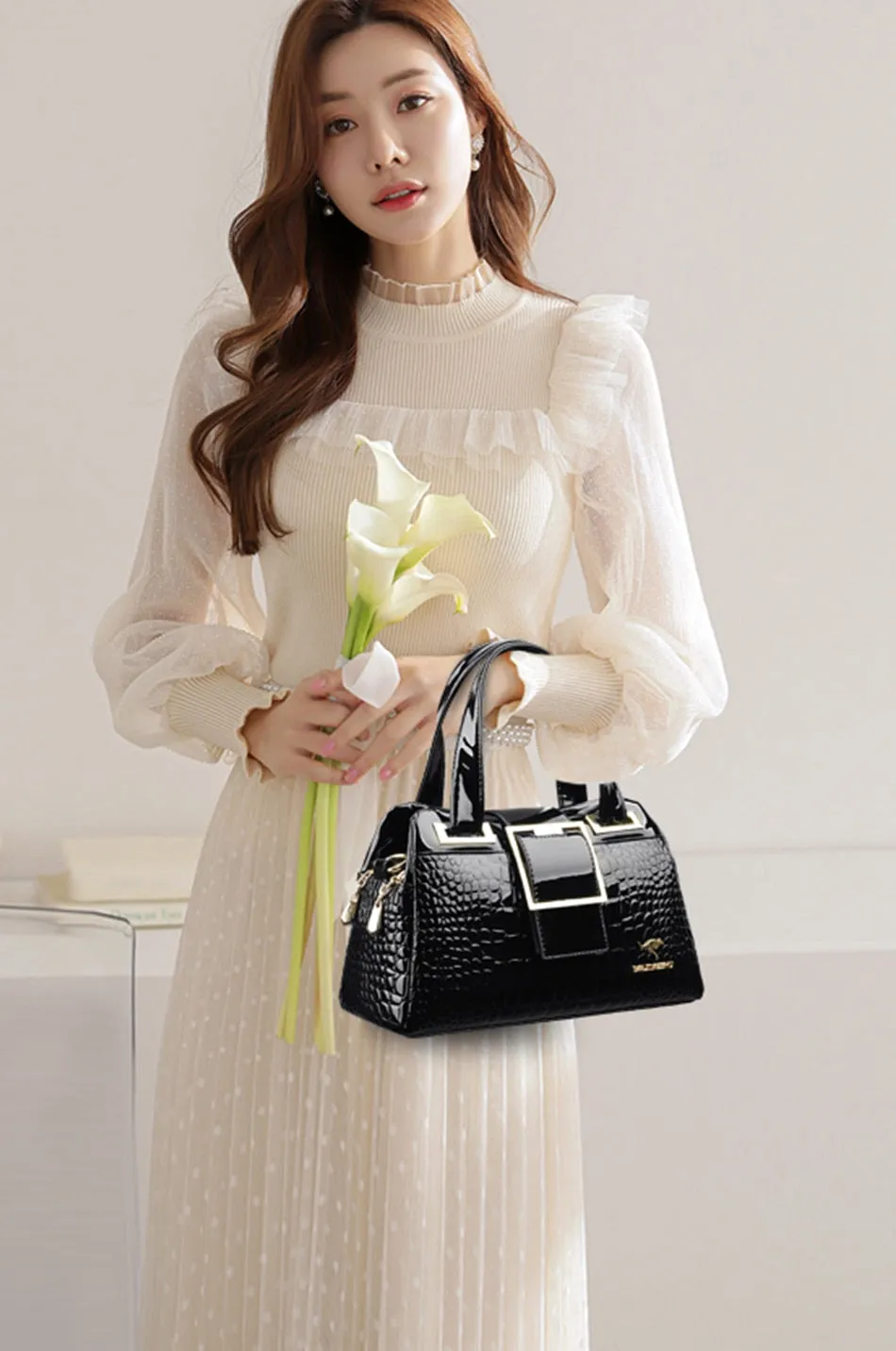 Luxury Pattern Leather Crossbody Shoulder Bag