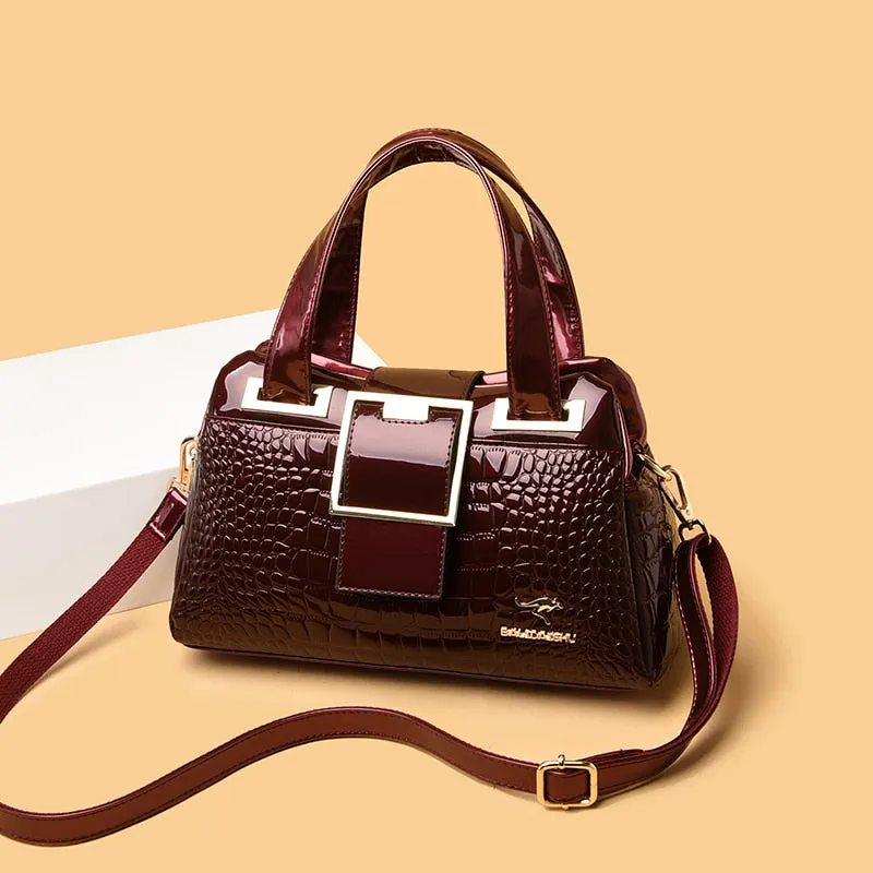 Luxury Pattern Leather Crossbody Shoulder Bag