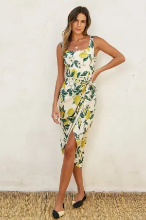 Lydia Tulip Hem Midi Wrap Dress