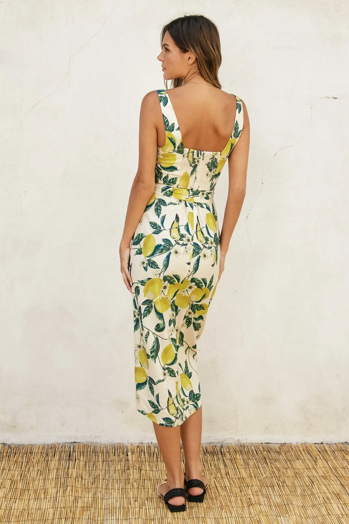 Lydia Tulip Hem Midi Wrap Dress