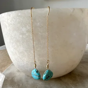 Lyra Turquoise Threader Earrings